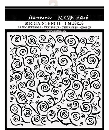 Scrapbooking Stamperia Stencil 18x18cm Klimt Spiral Ptrn