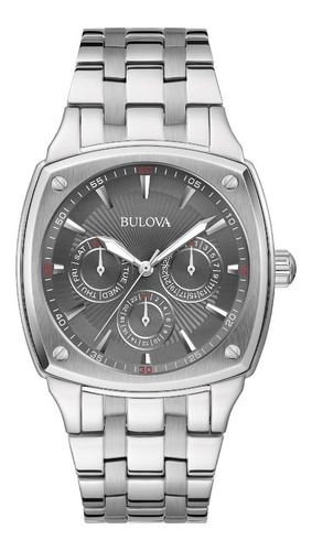 Reloj Para Hombre Bulova 96c148 Color De La Correa Plateado Color Del Bisel Plateado Color Del Fondo Gris