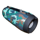 Reproductor Bluetooth Mva Army 20w 5.0 Dual Play Color Verde Oscuro 110v