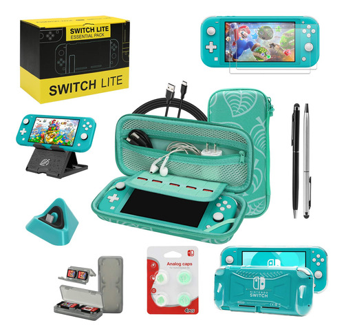 Switch Lite - Paquete De Accesorios, Kit Con Funda De Trans.