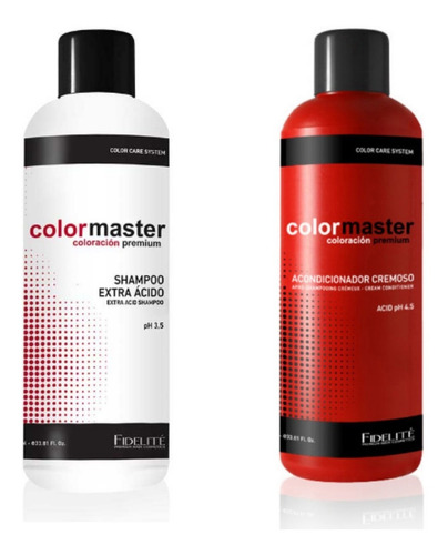 Fidelite Color Master Shampoo Extra Acido+acondicionador X1l