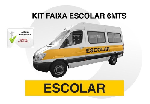 Faixa Van Escolar Adesiva