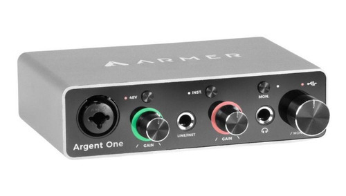 Interface De Áudio Usb Armer Argent One 2-in/2-out