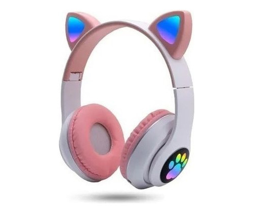 Fone Gatinho Bluetooth Infantil Sponte Com Led E Sem Fio