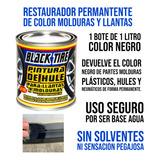 Restaurador Permanente Molduras Y Llantas Black Tire 1 Litro