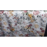 Tecido Jacquard Floral Florais - 3,10m Comp X 2,80m Larg