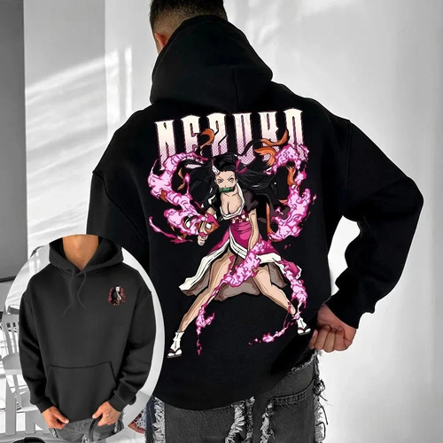 Sudadera Con Capucha Demon Slayer Para Hombre, Nezuko Kamado