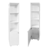 Tolva Mueble Canasto Organizador Madera Estantes Baño Blanco