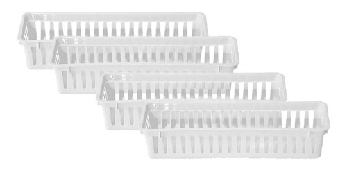 Canasto Organizador Cesto Plastico Calado #942 Pack X4