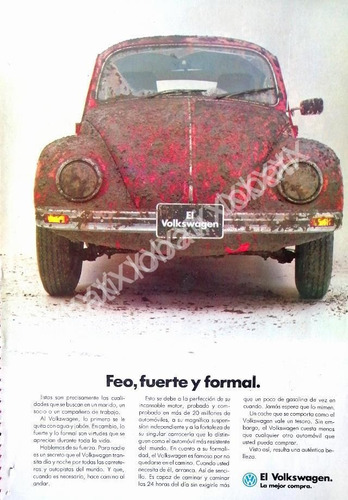 Cartel Retro Autos Volkswagen Vocho 1974 /666