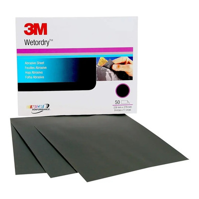 3m Lija Hoja Grano 1000 50 Pzs. 22.8cm X 27.9cm Wetordry