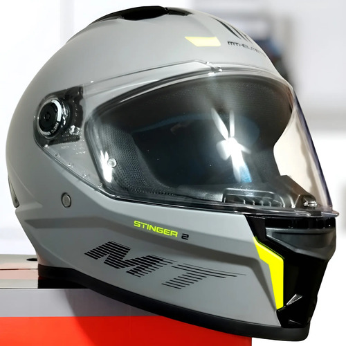 Casco Mt Helmet Stinger 2 Gris Mate Dot Ece 22 06 Cerrado | Envío gratis