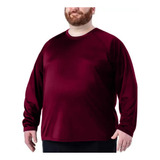 Camisa Plus Size Manga Longa Camiseta Masculina Proteção Uv