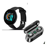 Combo Auricular Bluetooth Y Reloj Smart Bracelet D18 