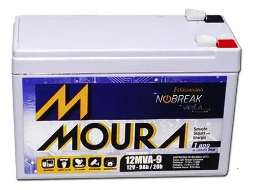 12v 9ah Vrla Moura | Nobreak, Sistemas De Segurança, Alarmes