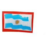 Calco Resinada Bandera Flameante De Argentina 6,5 X 4 Cm