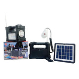 Bocina Bluetooth Con Panel Solar Radio Fm, Linterna Kts-1446
