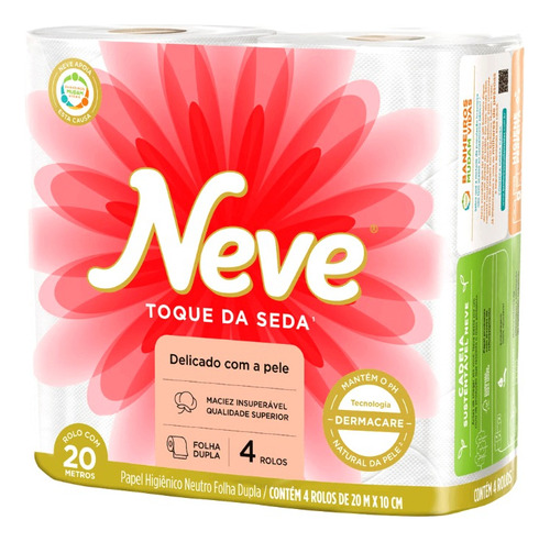 Papel Higiênico Neve 20m 4 Unidades