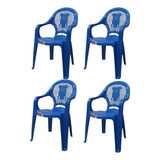 Kit 4 Cadeira Infantil Piquenique Resistente Creche Escola