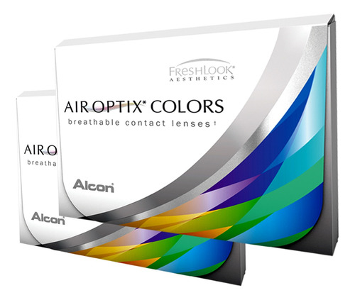 Lente De Contato Air Optix Colors 02 Caixas Sem Grau + Renu