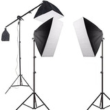 Kit Softbox Iluminacao Luz Contínua Girafa Soquete Estudio