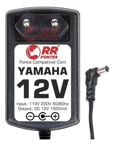 Fonte Dc 12v Para Teclado Yamaha Mx-49 Psr-323 Mx-61 Psr-330