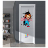 Vinil Decorativo Para Puertas O Ventana Chucky Halloween