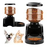Alimentador Comedouro Automático Gatos Cães Pet Programável Cor Preto
