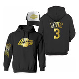 Kit Sudadera + Gorra Sublimada Lakers Anthony Lakers Gold