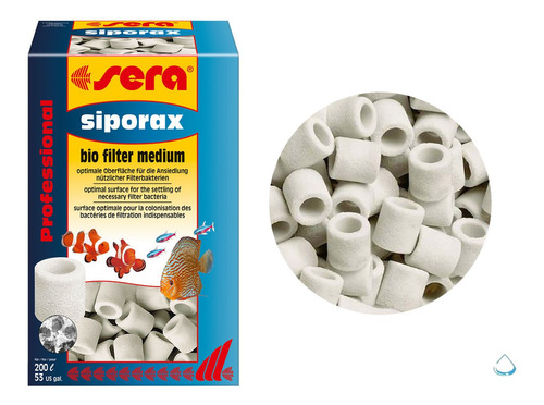 Sera Siporax Ceramica Com Bolsa 290g / 1l Midia Biologica