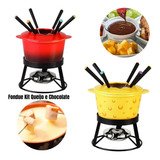 Presente Namorados Aparelho De Fondue Chocolate E Queijo Kit