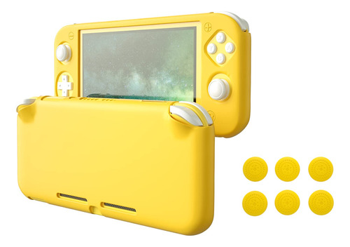 Switch Lite - Funda Amarilla De Silicona Suave Para Switch .