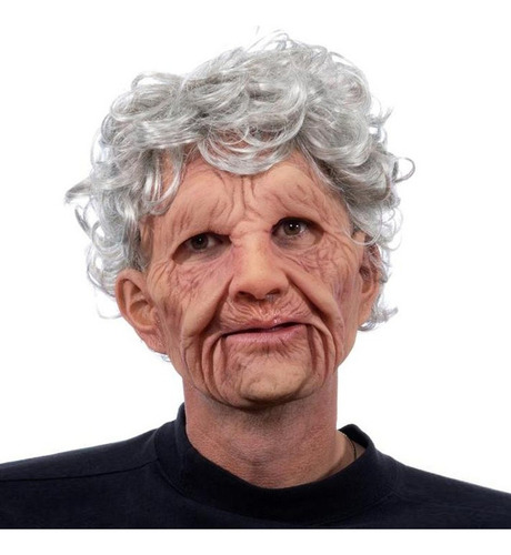 Nuevo Anciano Mujer Máscara De Látex Cosplay De Halloween