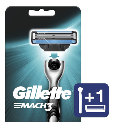 Gillette Afeitadora Mach3 Turbo Maquina Recargable