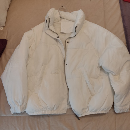 Campera Simona Puffer Talle M Blanca