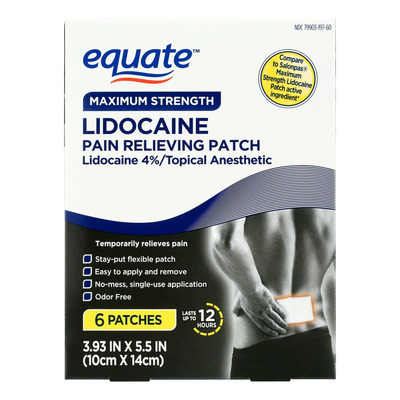 Equate Lidocaína Parches Para El Dolor De Espalda 6 Piezas | Envío gratis