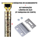 Kit Barbeiro Reposição Lâmina De Ferro+máquina P/ Acabamento