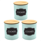 Set X3 Frasco Contenedor Organizador Multiuso 22x18 Cookies