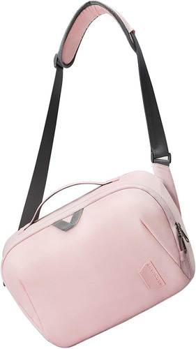 Bolso De Camara Dslr Rosa Impermeable Una Tira Antirrobo