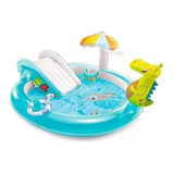 Piscina Inflable Centro De Juego Lagarto Intex Tobogán Juego