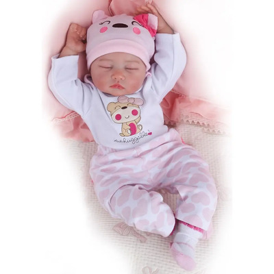 55cm Muñeca Bebé De Reborn Bebé Niña De Silicona Y Algodón | Envío gratis