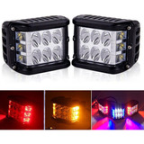 Focos Led Auto Spot Bicolor 36w 4x4 Estrobo Blanco + Rojo