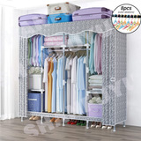 Closet Grande Ropero Reforzado Armable Con 8 Percha Plegable