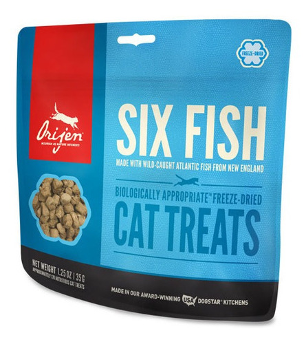 Premio Para Gatos Snack Orijen Six Fish Treat 35gr. Np