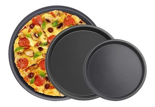 Molde Redondo Liso Para Pizza Pan 32cm Antiadherente