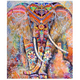 Bordado Pintura Diamante - Elefante Hindú 30x40