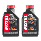 Aceite De Motor A Gasolina 4 Tiempos Motul 7100 10w50 1l 2pz