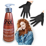  Shampoo Matizador Cabello Cobre Kolor Shot + Par De Guantes