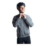 Chaqueta Impermeable Rompevientos Ciclismo Ruta Mtb Gris