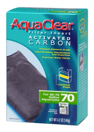 Material Filtrante Carbon Activo 140g Repuesto Aquaclear 70